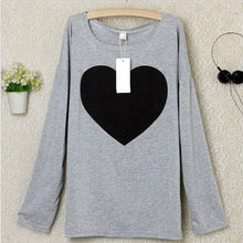 Women LOVE Heart Printed Sweatshirt Hoody Hoodies tracksuits Pullovers Suit Tops Outerwear M/L/XL J4U66