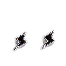Women Lightning Shape Stud Earrings White Black Magnet Clipped Women Earrings Stud J4U66