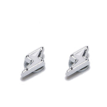 Women Lightning Shape Stud Earrings White Black Magnet Clipped Women Earrings Stud J4U66