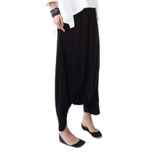Fashion Women Low Crotch Haroun Hip Hop Harem Pants Cropped Baggy Striped Trousers  J4U66