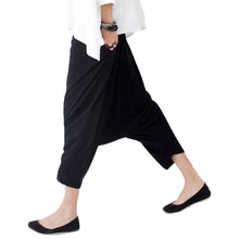Fashion Women Low Crotch Haroun Hip Hop Harem Pants Cropped Baggy Striped Trousers  J4U66