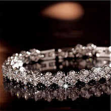 Women Luxury Rhinestone Chain Clear Zircon Crystal Bangle Rhinestone Multi Layers Bracelet J4U66