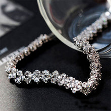 Women Luxury Rhinestone Chain Clear Zircon Crystal Bangle Rhinestone Multi Layers Bracelet J4U66