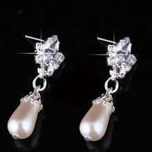 Women Necklace Earrings Jewelry Sets Silver Plated Simulated Pearl Wedding Party Jewelry Sets For Women J4U66