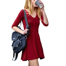 Fashion Women Pleated Cotton Slim Short Sleeve Cotton Skater Mini Dress  J4U66