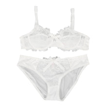 women see thorough sheer sexy black lace bra and panties sets transparent underwear lingerie 5 color J4U66
