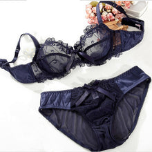 See Thorough Sheer Sexy Black Lace Bra and Panties Sets Transparent Underwear Lingerie 5 Color J4U66