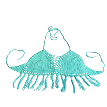 women sexy boho crop top halter style crochet knitted hollow bra beachwear womens tanks J4U66