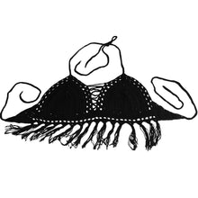 women sexy boho crop top halter style crochet knitted hollow bra beachwear womens tanks J4U66