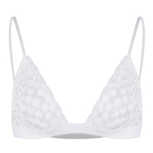Women Sexy Floral Sheer Lace Triangle Bralette Unpadded Bra Crop Top Lingerie J4U66