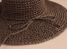 women straw hat wide brim woven design foldable sun beach hat coffee chapeu feminino J4U66