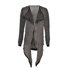 Women Sweater Irregular Cardigan Jacket Small Dot Knit Coat J4U66