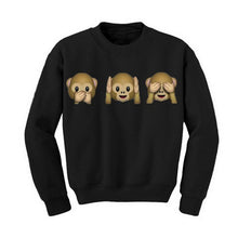 Fashion Women Sweatshirt 3D Emoji Monkey Printed Crew Neck Casual Pullover Jumper Coat Tops Blouse J4U66