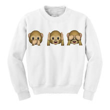 Fashion Women Sweatshirt 3D Emoji Monkey Printed Crew Neck Casual Pullover Jumper Coat Tops Blouse J4U66