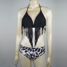 Fashion Women Tassel Bikini Bandage Push-Up Swimsuit Bathing Beachwear Swimwear J4U66