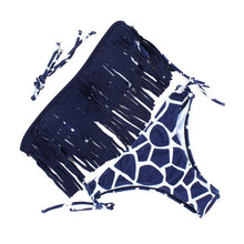 Fashion Women Tassel Bikini Bandage Push-Up Swimsuit Bathing Beachwear Swimwear J4U66