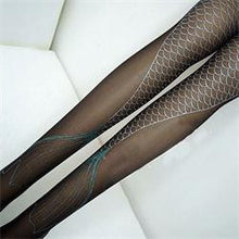 Women Transparent Sexy Fish Sparkling Mermaid Tail Printing Tights Pantyhose J4U66