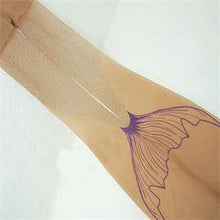 Women Transparent Sexy Fish Sparkling Mermaid Tail Printing Tights Pantyhose J4U66