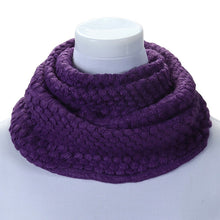 women warm knitted neck circle wool cowl snood long scarf shawl scarfs wraps accessories J4U66