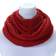 women warm knitted neck circle wool cowl snood long scarf shawl scarfs wraps accessories J4U66