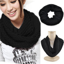 women warm knitted neck circle wool cowl snood long scarf shawl scarfs wraps accessories J4U66