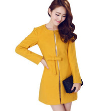 Fashion Women Wool Cashmere Long Coat Blazer Suit Coat Outwear XXL Manteau Femme J4U66
