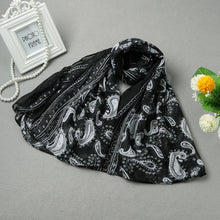 women wool scarf voile paisley printcolor block elegant oversized long thin pashmina black hijab bufandas mujer J4U66