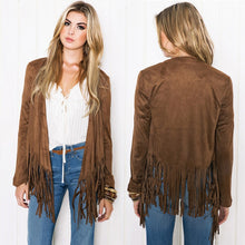 Fashion Women's Casual Long Sleeve Tassel Cardigan Sweater Jacket Coats Outwear PY3 J4U66
