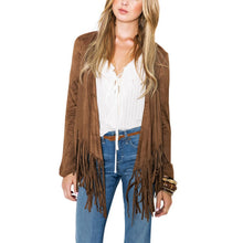 Fashion Women's Casual Long Sleeve Tassel Cardigan Sweater Jacket Coats Outwear PY3 J4U66