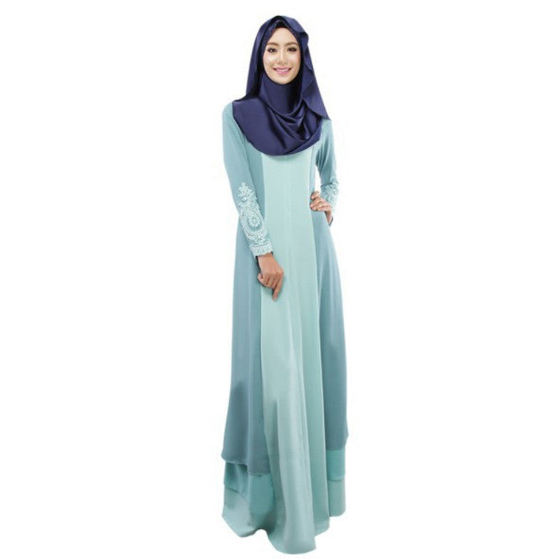 Fashion Women's Kaftan Dress Abaya Islamic Muslim Long Sleeve Maxi Dress M L XL PY3 J4U66