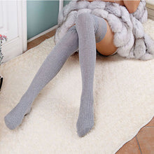 Women's Lace Cotton Over Knee Thigh Stockings Knit High Stocking PY3 J4U66