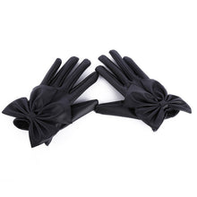 Women\'s Ladies Butterfly Bow Wrist Soft Leather GloveittensJFY66