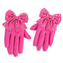 Women\'s Ladies Butterfly Bow Wrist Soft Leather GloveittensJFY66