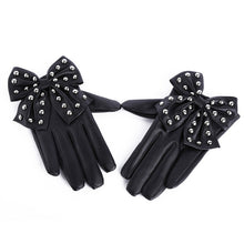 Women\'s Ladies Butterfly Bow Wrist Soft Leather GloveittensJFY66