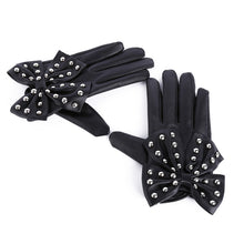 Women\'s Ladies Butterfly Bow Wrist Soft Leather GloveittensJFY66