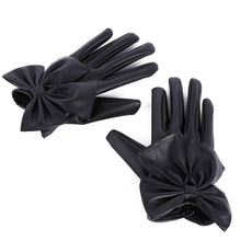 Women\'s Ladies Butterfly Bow Wrist Soft Leather GloveittensJFY66