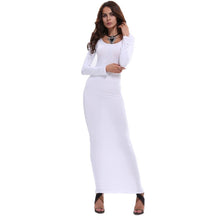 Women's Stretch Bodycon Slim Long Dress Long Sleeve Maxi Dresses Clubwear PY3 J4U66