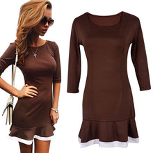Women's Dress Sexy 3/4 Sleeve Casual Bodycon Party Clubwear Trumpet Dresses J4U66