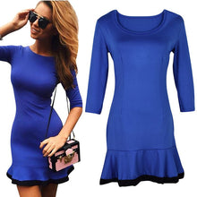 Women's Dress Sexy 3/4 Sleeve Casual Bodycon Party Clubwear Trumpet Dresses J4U66