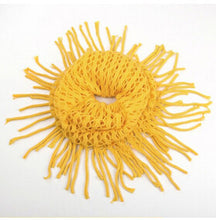 Womens Warm Knitted Layered Fringe Tassel Neck Circle Shawl Snood Scarf Cowl J4U66