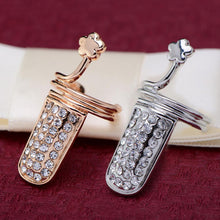 popular small plum blossom nail ring for women and girl cute finger jewelery rhinestone small finger ring  J4U66