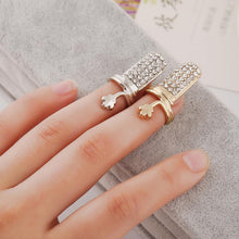 popular small plum blossom nail ring for women and girl cute finger jewelery rhinestone small finger ring  J4U66