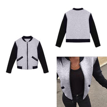 slim bomber baseball jacket women casual fall down coat women basic coats plus size outwear jackets J4U66