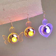 Fashion women Round Designed LED Earrings Plastic Resin stud earrings J4U66