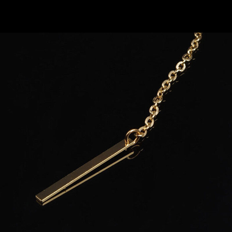 Fatima Hand Multilayer Hammer Chain Hamsa Moon Lariat Bar Necklace Long Strip Pendant Necklace Collar joyeria collier Women Gold J4U66
