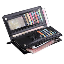 Fau Leather Men Wallets Business Brand Card holder Coin Purse Men's Long Zipper Wallet Leather Clutch carteira masculina J4U66