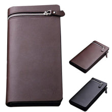 Fau Leather Men Wallets Business Brand Card holder Coin Purse Men's Long Zipper Wallet Leather Clutch carteira masculina J4U66