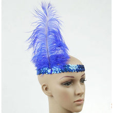 Feather Headband 1920's Flapper Sequin Headpiece Costume Head Band Party Favor Headwear J4U66