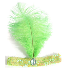Feather Headband 1920's Flapper Sequin Headpiece Costume Head Band Party Favor Headwear J4U66