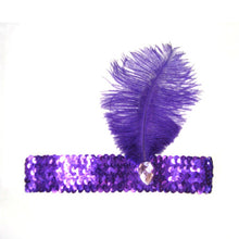 Feather Headband 1920's Flapper Sequin Headpiece Costume Head Band Party Favor Headwear J4U66